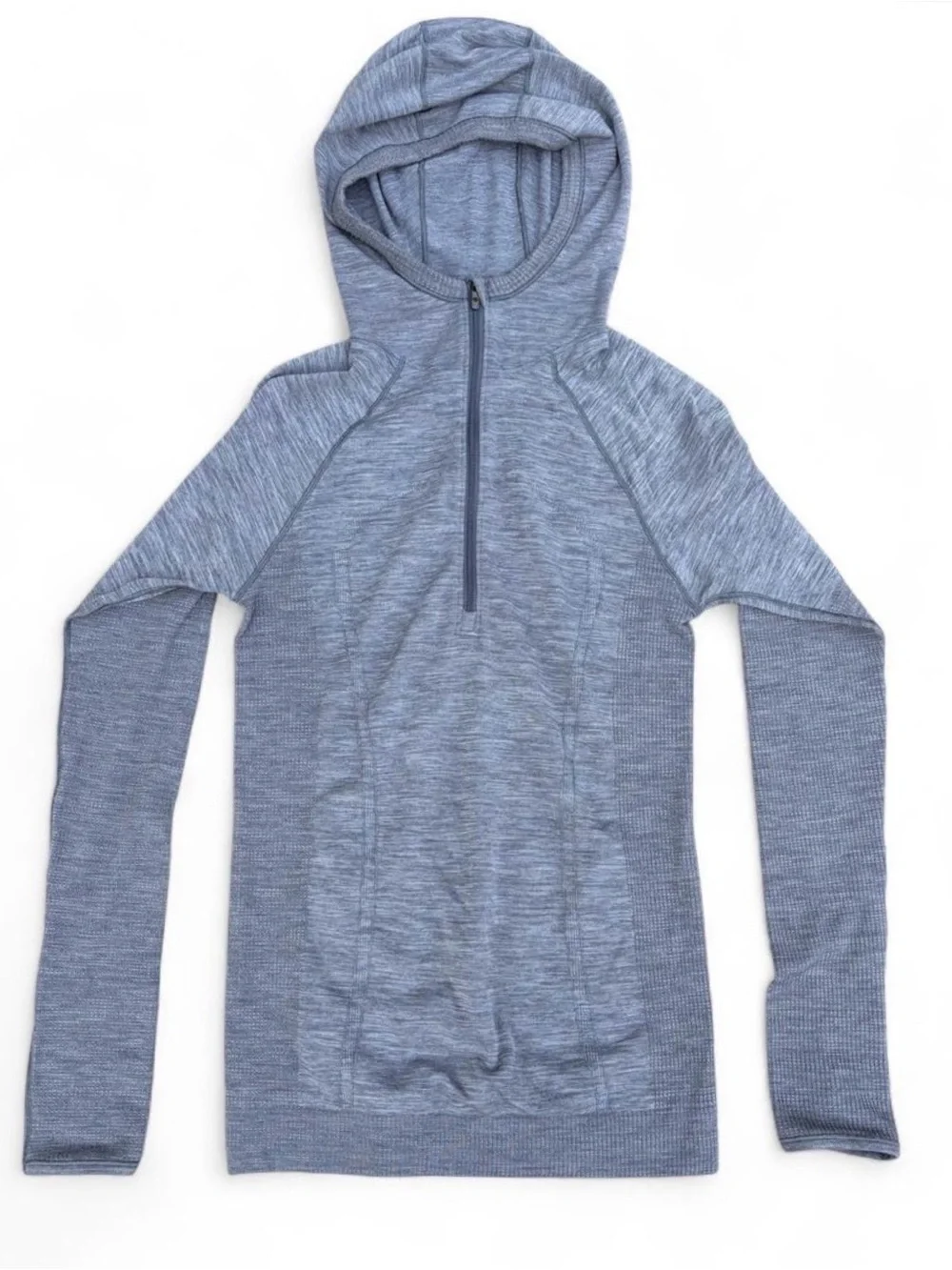 The Lululemon Women’s Sz. 6 Swiftly Tech Wool Pullover in heather gray